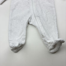 Load image into Gallery viewer, Unisex Anko, white cotton blend terry zip coverall, EUC, size 00000,  