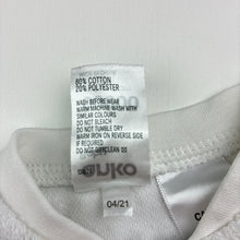 Load image into Gallery viewer, Unisex Anko, white cotton blend terry zip coverall, EUC, size 00000,  