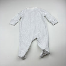 Load image into Gallery viewer, Unisex Anko, white cotton blend terry zip coverall, EUC, size 00000,  