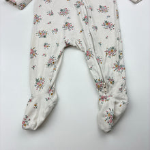 Load image into Gallery viewer, Girls Cotton On Baby, cream floral zip coverall, GUC, size 000,  