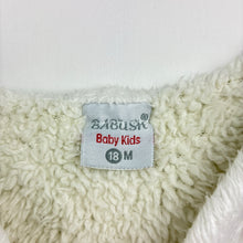 Load image into Gallery viewer, Unisex Babykids, white cotton blend fleece lined vest, GUC, size 1-2,  