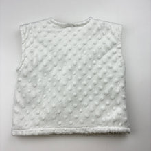Load image into Gallery viewer, Unisex Babykids, white cotton blend fleece lined vest, GUC, size 1-2,  