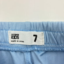 Load image into Gallery viewer, Girls Cotton On, blue track pants, elasticated, Inside leg: 48.5cm, FUC, size 7,  