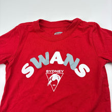 Load image into Gallery viewer, Unisex AFL, Sydney Swans red cotton t-shirt, EUC, size 2,  