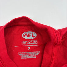 Load image into Gallery viewer, Unisex AFL, Sydney Swans red cotton t-shirt, EUC, size 2,  
