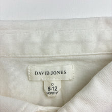 Load image into Gallery viewer, Boys David Jones, white cotton polo top, bow tie, FUC, size 0,  