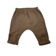 Load image into Gallery viewer, Unisex NEXT baby, brown cotton fleece lined pants, elasticated, GUC, size 000,  