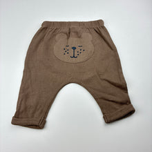 Load image into Gallery viewer, Unisex NEXT baby, brown cotton fleece lined pants, elasticated, GUC, size 000,  