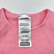 Load image into Gallery viewer, Girls Bonds, pink cotton blend pointelle bodysuit Wondercool, EUC, size 0000,  