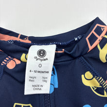 Load image into Gallery viewer, Boys Dymples, zip rashie suit, EUC, size 0,  