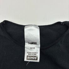 Load image into Gallery viewer, Unisex Bonds, black cotton blend bodysuit, FUC, size 00,  