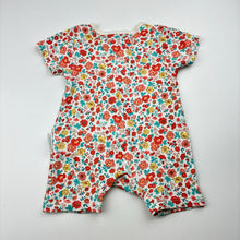 Load image into Gallery viewer, Girls purebaby, floral organic cotton zip romper, EUC, size 000,  