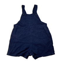 Load image into Gallery viewer, Unisex Jean Bourget, navy cotton shortalls, GUC, size 6 months,  