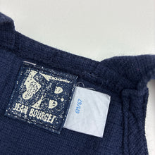 Load image into Gallery viewer, Unisex Jean Bourget, navy cotton shortalls, GUC, size 6 months,  