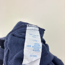 Load image into Gallery viewer, Unisex Jean Bourget, navy cotton shortalls, GUC, size 6 months,  