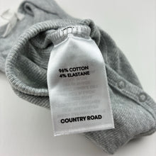 Load image into Gallery viewer, Unisex Country Road, grey cotton blend ribbed bodysuit, EUC, size 0000,  