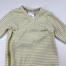 Load image into Gallery viewer, Unisex Bonds, striped cotton blend ribbed zip coverall, EUC, size 00000,  