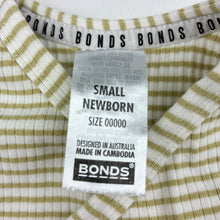 Load image into Gallery viewer, Unisex Bonds, striped cotton blend ribbed zip coverall, EUC, size 00000,  