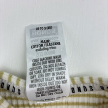 Load image into Gallery viewer, Unisex Bonds, striped cotton blend ribbed zip coverall, EUC, size 00000,  