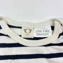 Load image into Gallery viewer, Unisex David Jones, striped organic cotton t-shirt, EUC, size 00,  