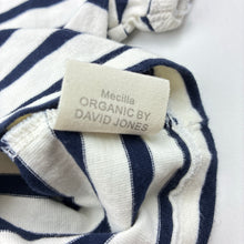 Load image into Gallery viewer, Unisex David Jones, striped organic cotton t-shirt, EUC, size 00,  
