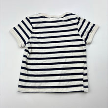 Load image into Gallery viewer, Unisex David Jones, striped organic cotton t-shirt, EUC, size 00,  