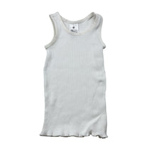 Load image into Gallery viewer, Unisex Target, white organic cotton ribbed singlet, EUC, size 000,  