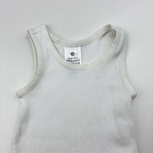 Load image into Gallery viewer, Unisex Target, white organic cotton ribbed singlet, EUC, size 000,  