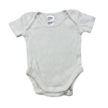 Load image into Gallery viewer, Unisex Anko, white cotton pointelle bodysuit, GUC, size 0000,  