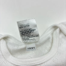 Load image into Gallery viewer, Unisex Anko, white cotton pointelle bodysuit, GUC, size 0000,  