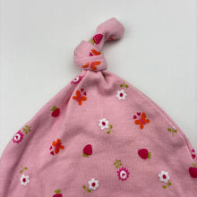 Load image into Gallery viewer, Girls Pumpkin Patch, cotton floral beanie hat, EUC, size 000-0,  