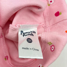 Load image into Gallery viewer, Girls Pumpkin Patch, cotton floral beanie hat, EUC, size 000-0,  