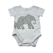 Load image into Gallery viewer, Unisex Dymples, white cotton blend bodysuit, GUC, size 000,  
