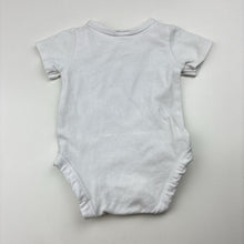Load image into Gallery viewer, Unisex Dymples, white cotton blend bodysuit, GUC, size 000,  