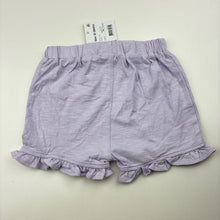 Load image into Gallery viewer, Girls Anko, purple cotton ruffle shorts, elasticated, NEW, size 1,  