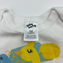 Load image into Gallery viewer, Unisex Baby Berry, white cotton bodysuit, GUC, size 000,  
