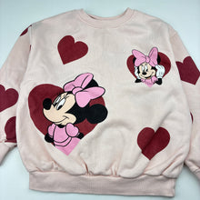 Load image into Gallery viewer, Girls Disney, Minnie Mouse cotton blend fleece lined sweater, GUC, size 5,  