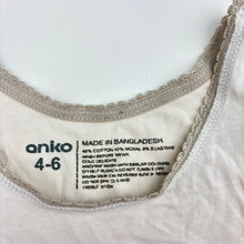 Load image into Gallery viewer, Girls Anko, beige cotton blend singlet, GUC, size 4-6,  
