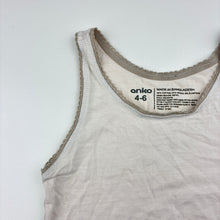 Load image into Gallery viewer, Girls Anko, beige cotton blend singlet, GUC, size 4-6,  