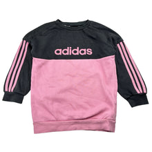Load image into Gallery viewer, Girls Adidas, cotton blend fleece lined sweater, GUC, size 3-4,  