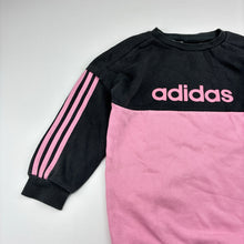 Load image into Gallery viewer, Girls Adidas, cotton blend fleece lined sweater, GUC, size 3-4,  