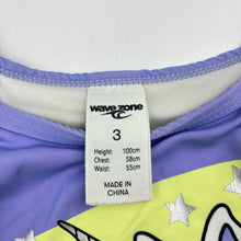 Load image into Gallery viewer, Girls Wavezone, swim one-piece, unicorn, GUC, size 3,  