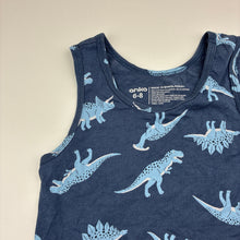 Load image into Gallery viewer, Boys Anko, cotton blend singlet, dinosaur, GUC, size 6-8,  