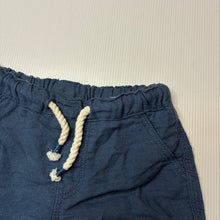 Load image into Gallery viewer, Boys H&amp;M, navy cotton shorts, adjustable, EUC, size 1,  