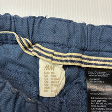 Load image into Gallery viewer, Boys H&amp;M, navy cotton shorts, adjustable, EUC, size 1,  
