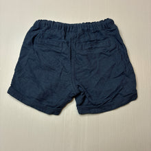 Load image into Gallery viewer, Boys H&amp;M, navy cotton shorts, adjustable, EUC, size 1,  