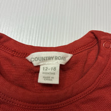 Load image into Gallery viewer, Unisex Country Road, organic cotton long sleeve t-shirt, GUC, size 1,  