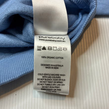 Load image into Gallery viewer, Unisex purebaby, blue organic cotton fleece lined sweater, NEW, size 0,  