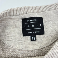 Load image into Gallery viewer, Boys INDIE BY INDUSTRIE, beige cotton knit sweater, EUC, size 12,  