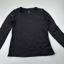 Load image into Gallery viewer, Girls H&amp;M, grey cotton blend long sleeve t-shirt, GUC, size 7-8,  